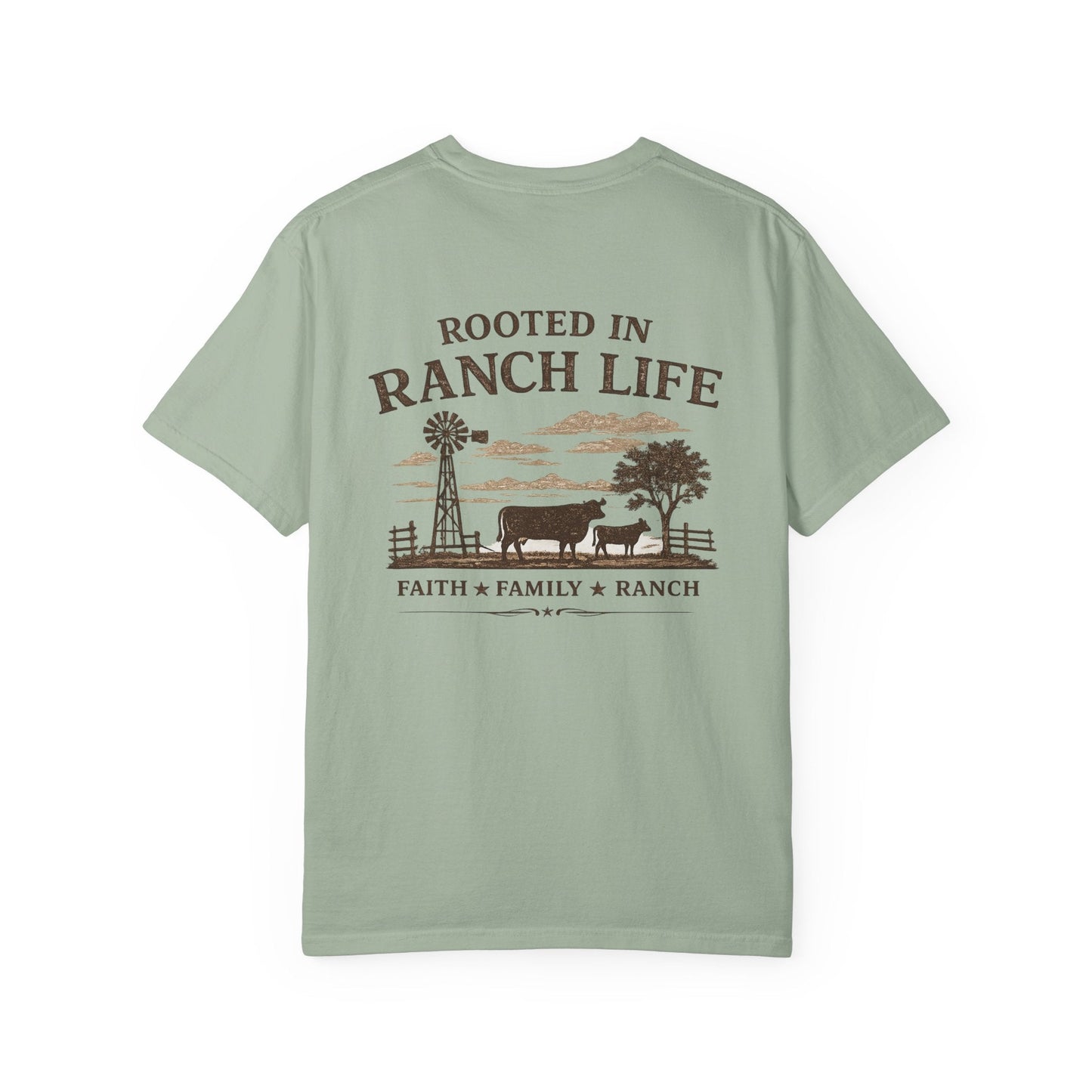 Rooted In Ranch Life Front/Back T-Shirt - Just Us Flynn’s