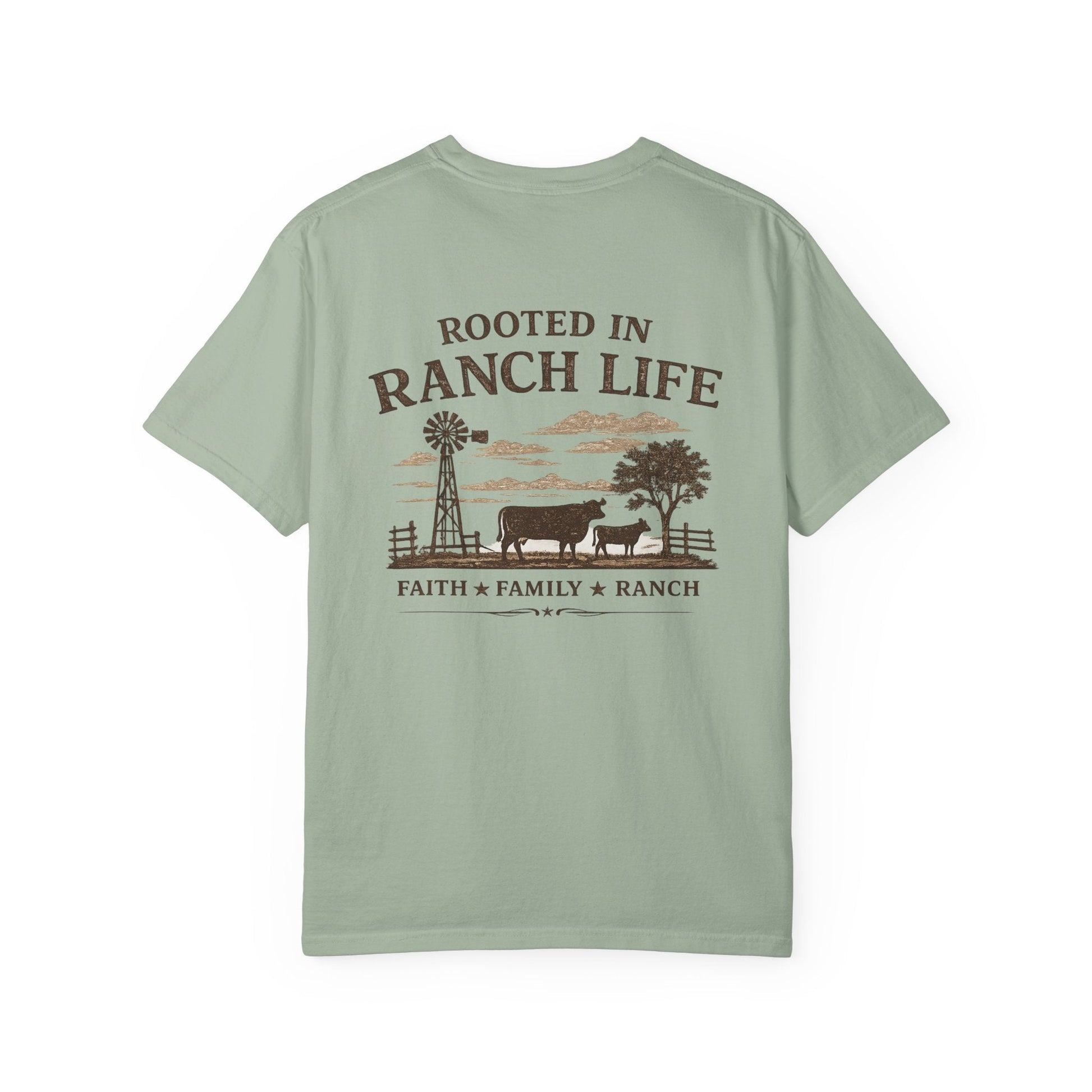 Rooted In Ranch Life Front/Back T-Shirt - Just Us Flynn’s
