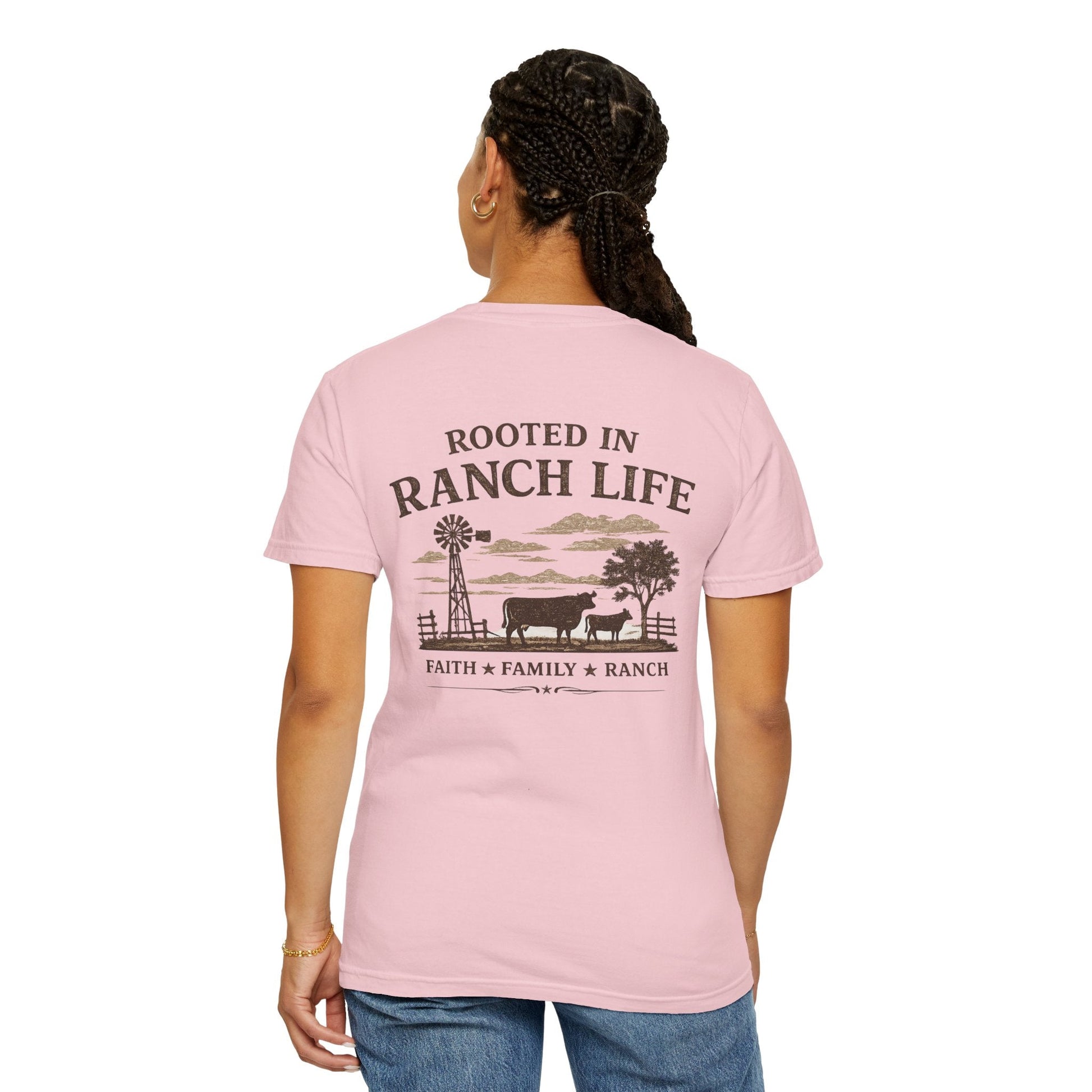 Rooted In Ranch Life Front/Back T-Shirt - Just Us Flynn’s