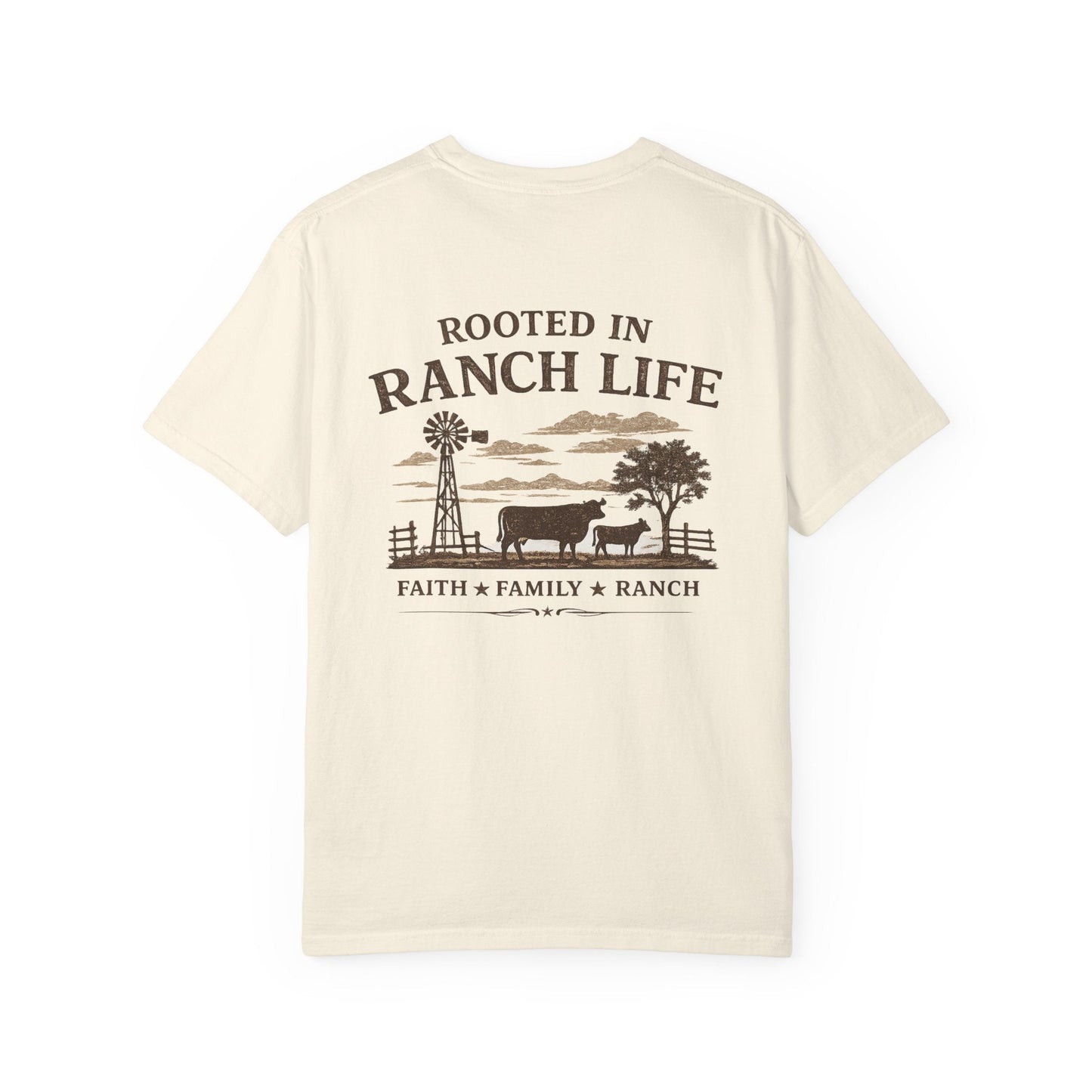 Rooted In Ranch Life Front/Back T-Shirt - Just Us Flynn’s