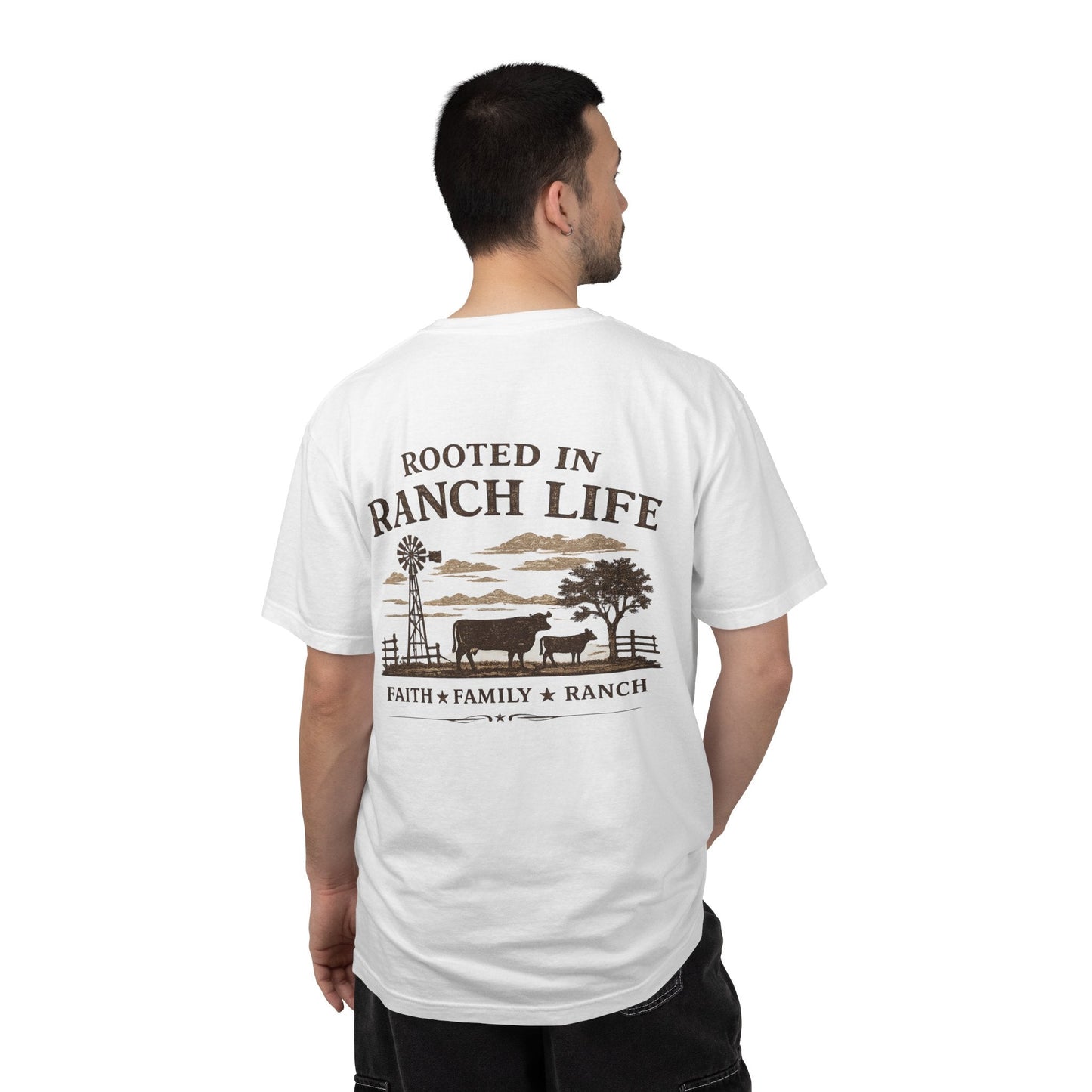 Rooted In Ranch Life Front/Back T-Shirt - Just Us Flynn’s