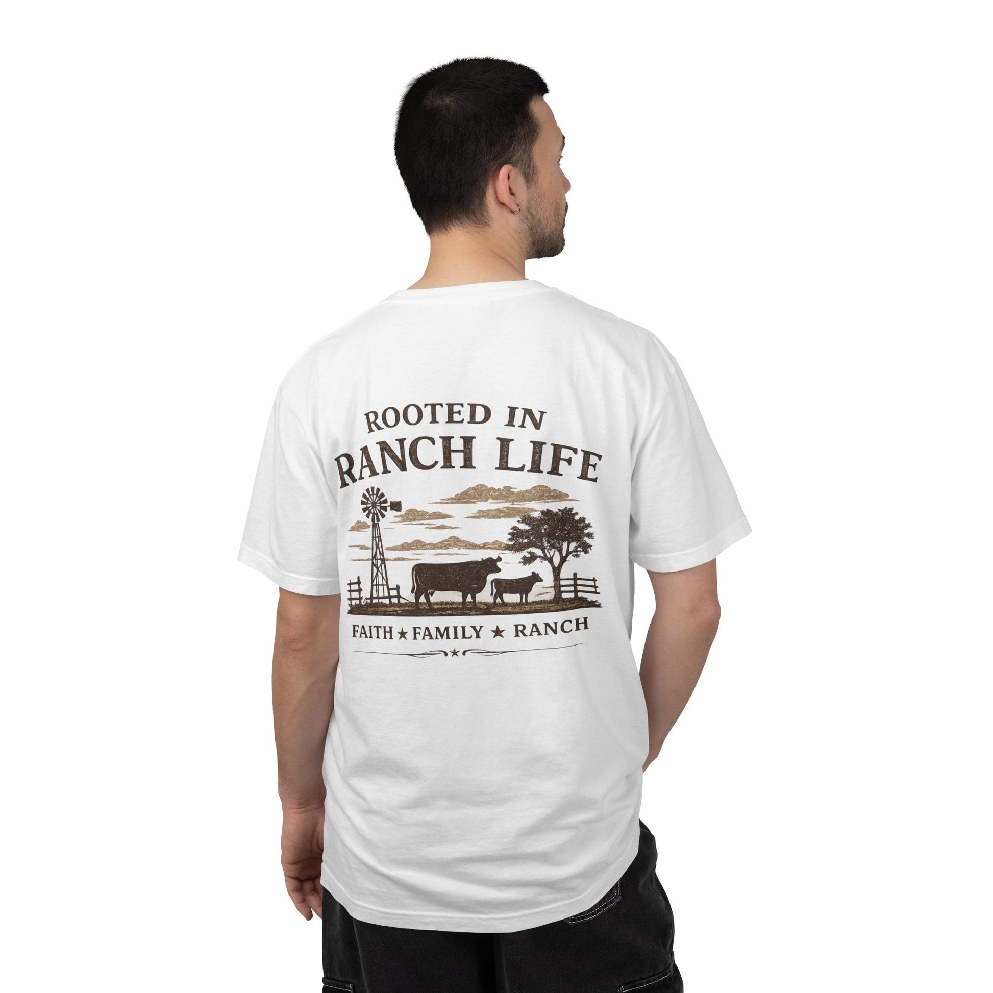 Rooted In Ranch Life Front/Back T-Shirt - Just Us Flynn’s