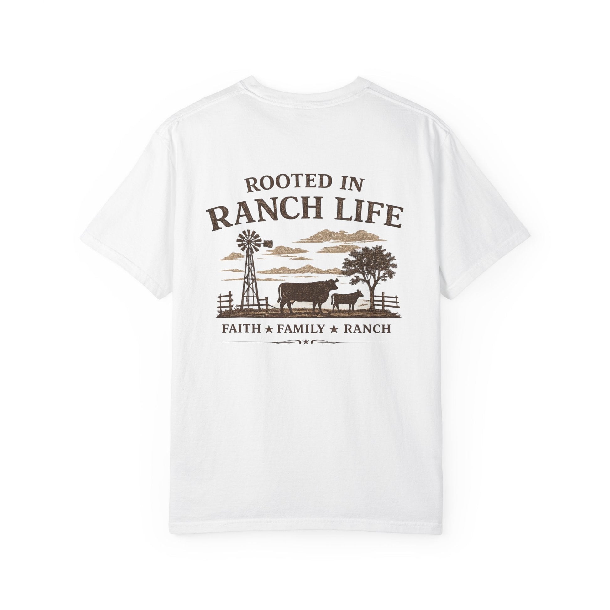 Rooted In Ranch Life Front/Back T-Shirt - Just Us Flynn’s