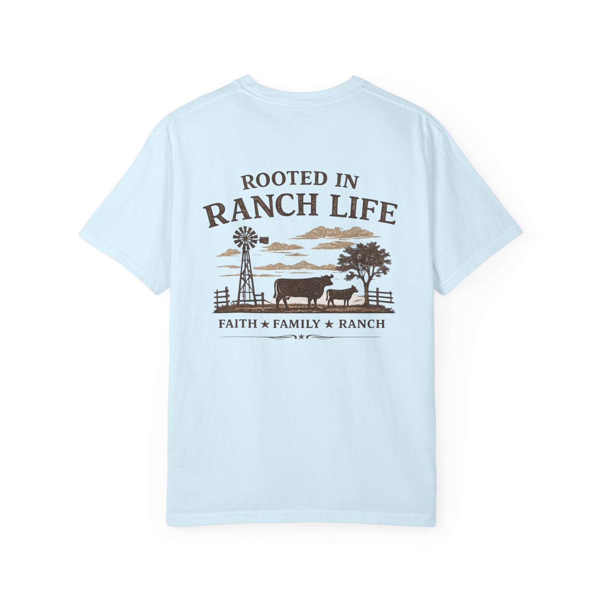 Rooted In Ranch Life Front/Back T-Shirt - Just Us Flynn’s