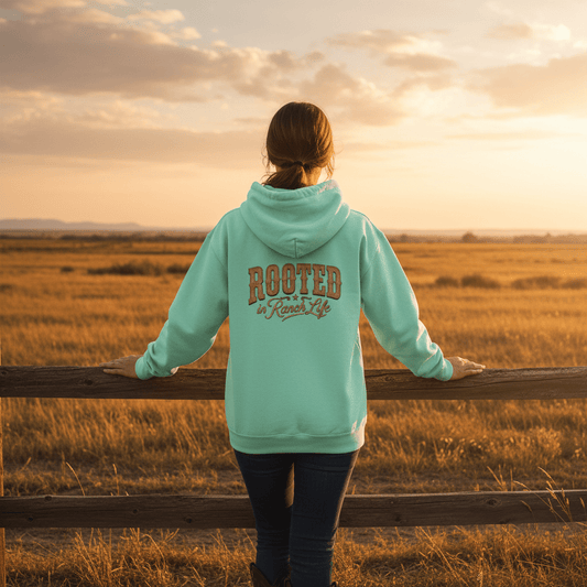Rooted in Ranch Life Hoodie - Just Us Flynn’s
