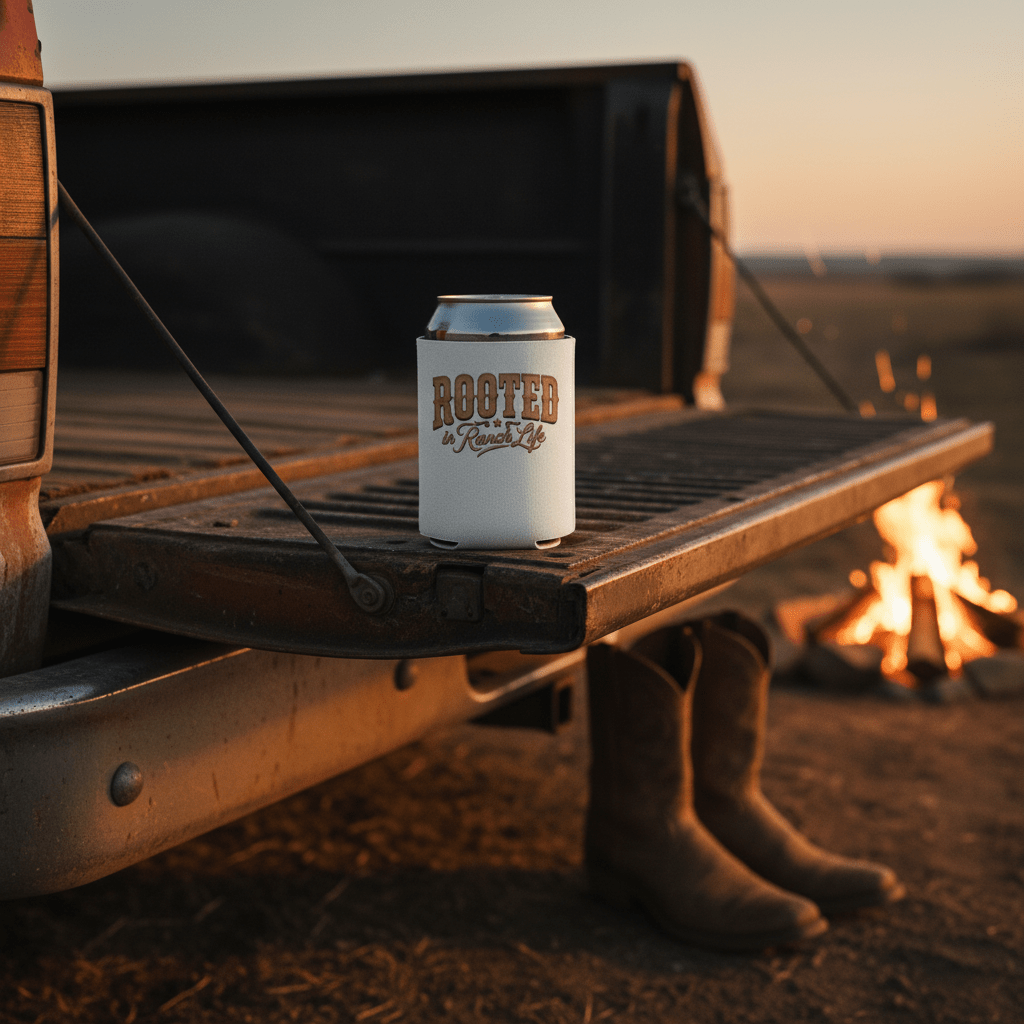 Rooted in Ranch Life Koozie - Just Us Flynn’s