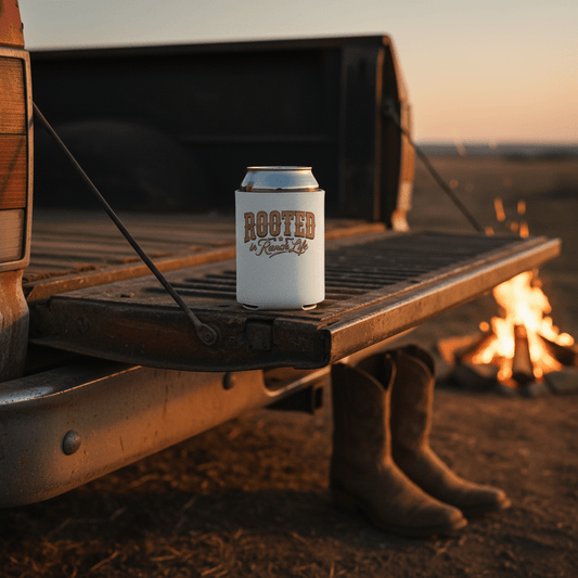 Rooted in Ranch Life Koozie - Just Us Flynn’s